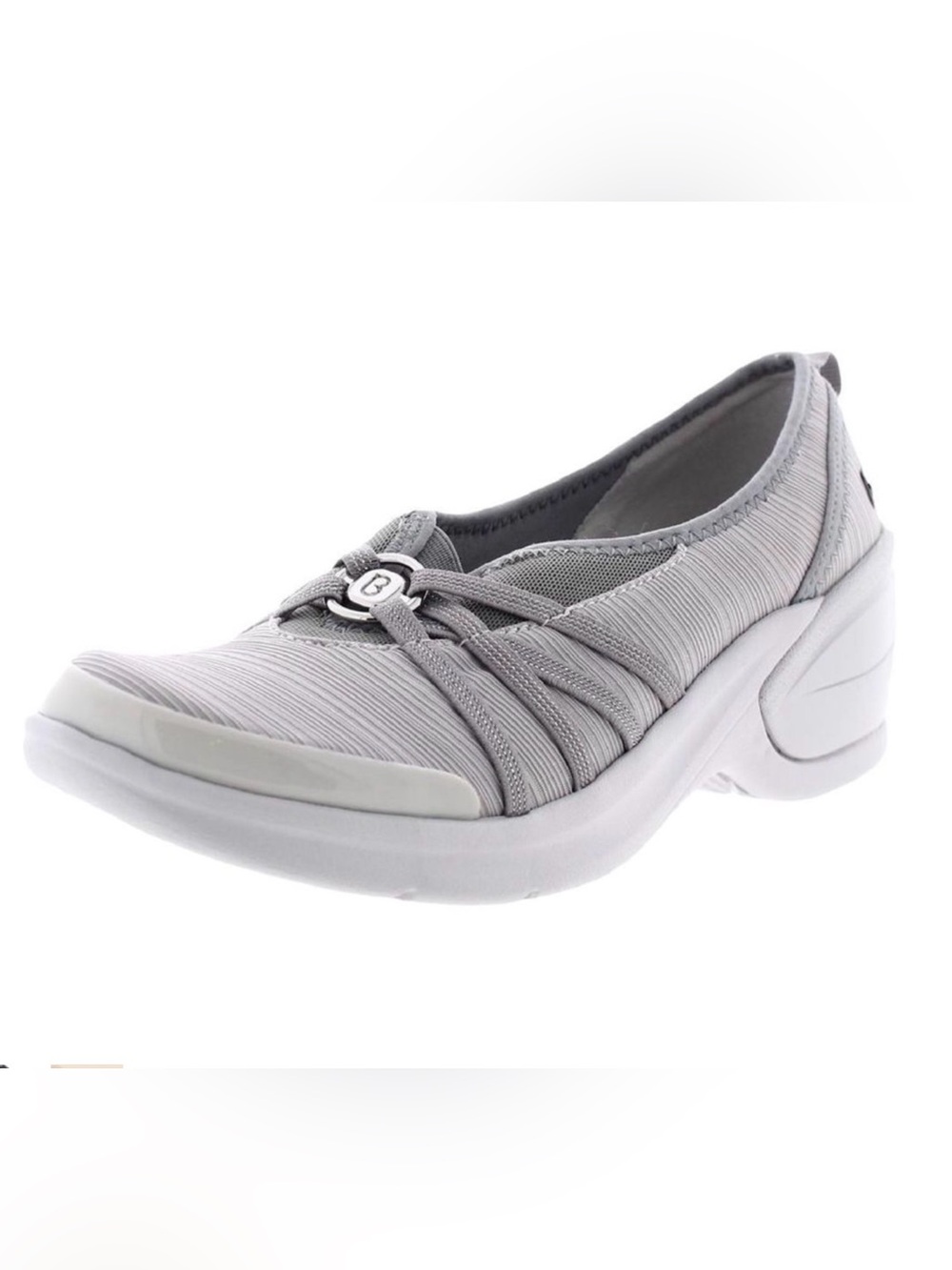 Bzees Womens Melody Gray Slip On Casual and Fashion Sneakers Shoes Size 11 NWOB